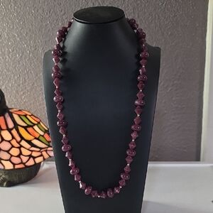 Vintage Purple Beaded Necklace